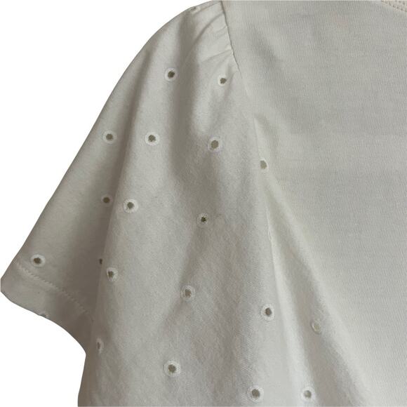 Madewell Flutter Sleeve Top in White Size S - Picture 4 of 10